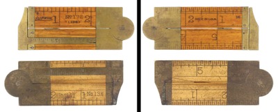 Assorted Makers: Study Pair Of Broad 6" Caliper Rules