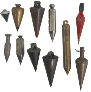 Assorted Makers: Lot Of Brass & Iron Plumb Bobs