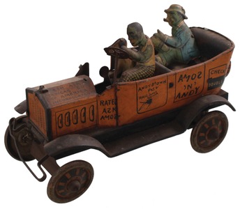 Louis Marx & Company, New York, New York: Amos 'n Andy "Fresh Air Taxi" Tin Toy