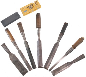 Assorted Makers: Lot Of Timber Framing Chisels