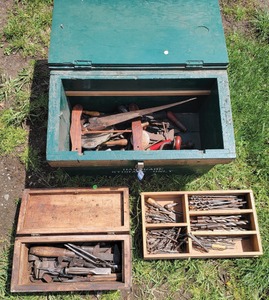 Assorted Makers: Two Early Wooden Tool Chests