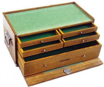 H. Gerstner & Sons, Dayton, Ohio: Orig. Oak Base For Tool Chest