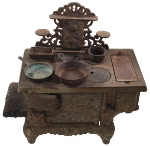 Unmarked: "Acme" 19th C. Cast Iron Toy Stove