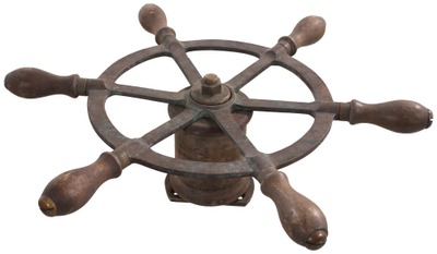 Unmarked: Early Brass Ship's Wheel