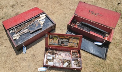 A.C. Gilbert & Company, New Haven, Connecticut: Three Boxes Of "Erector" Set Compon