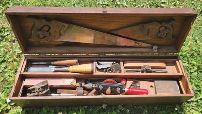 Unmarked: Undisturbed Tools In Hinged Top Tool Box