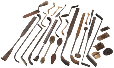 Assorted Makers: Working Set Of Sand Moulders Tools