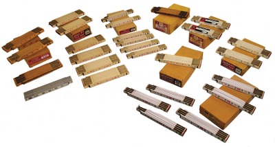 Lufkin Rule Company, Saginaw, Michigan: Seven Boxes Of Zig- Zag Folding Rules