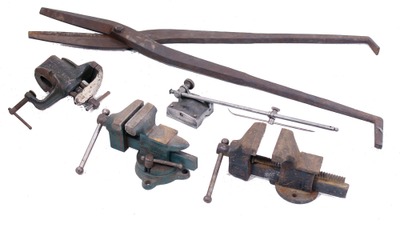 Assorted Makers: Lot Of Three Clean Bench Vises
