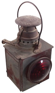 Dressel Railway Lamp & Signal Company, Arlington, New Jersey: Early Red Globe Railroad Lantern