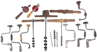 Assorted Makers: Lot Of Asst. Boring Tools And Brace