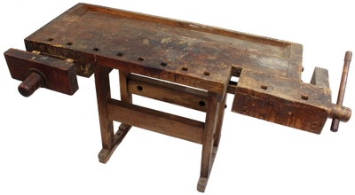 Unmarked: Classic Early Wooden Work Bench