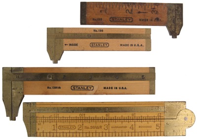 Stanley Rule & Level: Four Extra Clean Caliperding Rules