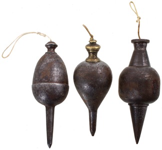 Unmarked: Three Interesting Iron Plumb Bobs