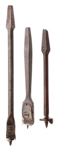 Assorted Makers: Three Early Patent Auger Bits