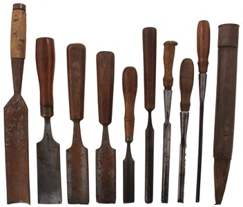 Assorted Makers: Wkg. Set Of Tang & Socket Gouges