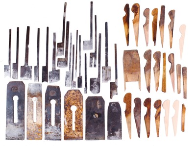Assorted Makers: Lot Of Molding Plane Cutting Irons