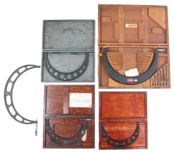 L.S. Starrett Company, Athol, Massachusetts: Lot Of Extra Large Micrometers