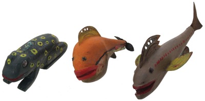 Robert Lindner, Clarence, New York: 3 Artfully Crafted Fish Decoys