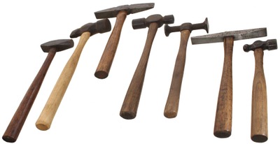 Assorted Makers: Lot Of 7 Metal Working Hammers
