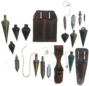 Assorted Makers: Lot Of Brass & Iron Plumb Bobs