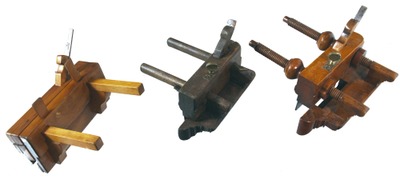 Assorted Makers: Lot Of Three Wooden Plow Planes