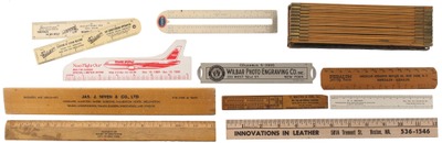 Assorted Makers: Lot Of Asst. Advertising Rules