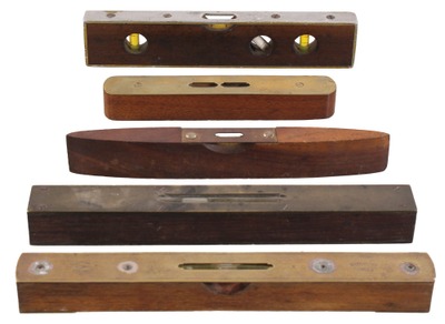 Assorted Makers: Lot Of Five Small Size Levels