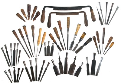 Assorted Makers: Lot Of Assorted Chisels And Draw Knives