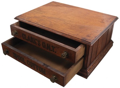 John A. Clark, Jr., Mile End, Glasgow, Scotland: "Clark's Spool Cotton" Cabinet