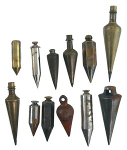 Assorted Makers: Lot Of Brass & Iron Plumb Bobs