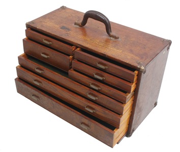 Unmarked: Machinist Oak Tool Chest