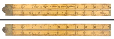 Lufkin Rule Company, Saginaw, Michigan, No. 702: Two Foot, Two Fold Folding Rule