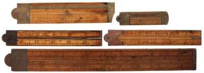 Stanley Rule & Level: Five Clean Boxwood Folding Rule
