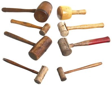 Assorted Makers: Nine Extra Clean Wood & Leather Mallets