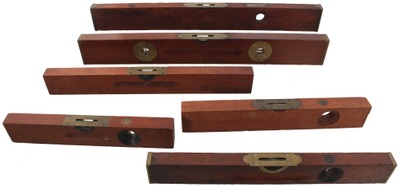 Stanley Rule & Level: Six Clean Cherry Spirit Levels