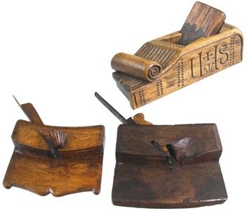 Unmarked: Three Carved European Planes