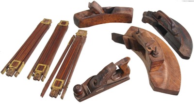 Assorted Makers: Lot Of Three Early Coopers' Tools