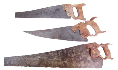 Assorted Makers: Trhee Early Type Hand Saws