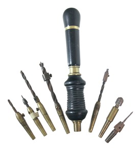Unmarked: Showy Ebony & Brass Bow Drill