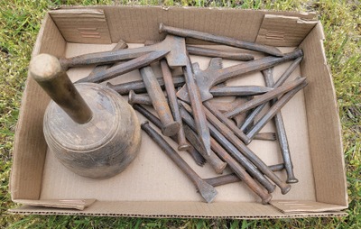 Assorted Makers: Wkg. Set Of Stone Workers' Chisels