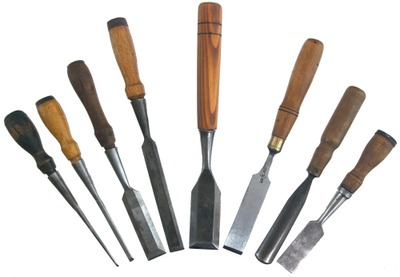Buck Brothers, Millbury, Massachusetts: Lot Of Eight Socket Chisels
