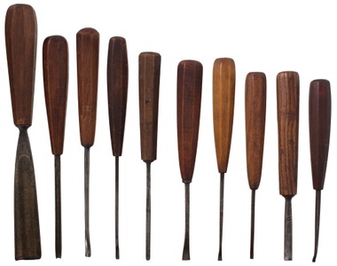 Assorted Makers: Ten Octagon Handle Carving Tools