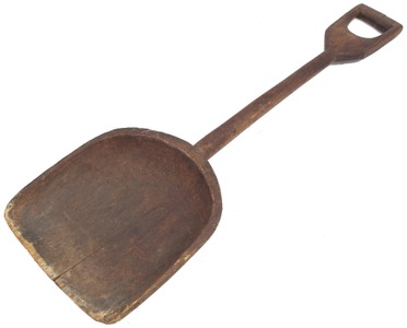 Unmarked: Early Hand Made Wooden Shovel