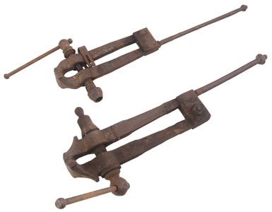 Unmarked: Two Clean & Usable Post Vises