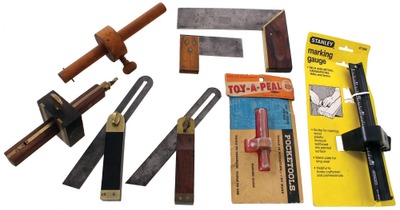 Assorted Makers: Lot Of Early Type Layout Tools