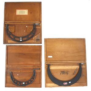 L.S. Starrett Company, Athol, Massachusetts: Three Extra Lg. Size Micrometers