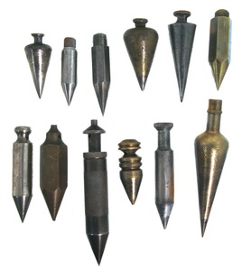 Assorted Makers: Lot Of Brass & Iron Plumb Bobs