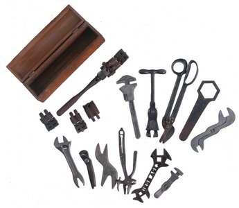 Assorted Makers: Lot Of Metal Wkg. Tools & Wrenches