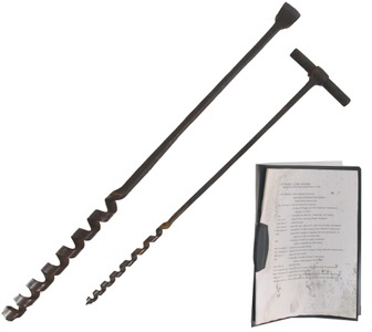 Nathaniel Clark Sanford, Meriden, Connecticut: Two Early Patent Auger Bit